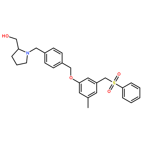 (2R)-1-[[4-[[3-Methyl-5-[(phenylsulfonyl)methyl]phenoxy]methyl]phenyl]methyl]-2-pyrrolidinemethanol