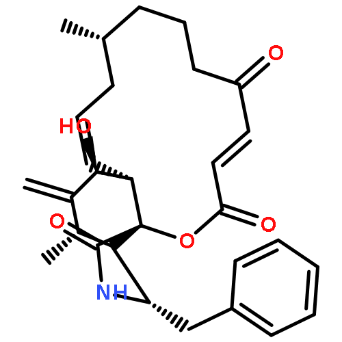 2H-Oxacyclotetradecino[2,3-d]isoindole-2,5,18-trione,6,7,8,9,10,12a,13,14,15,15a,16,17-dodecahydro-13-hydroxy-9,15-dimethyl-14-methylene-16-(phenylmethyl)-,(3E,9R,11E,12aS,13S,15S,15aS,16S,18aS)-