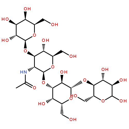 D-Glucose, O-b-D-galactopyranosyl-(1®3)-O-2-(acetylamino)-2-deoxy-b-D-glucopyranosyl-(1®3)-O-b-D-galactopyranosyl-(1®4)-