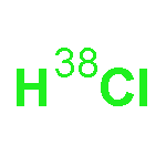 Chlorine, isotope ofmass 38, at.