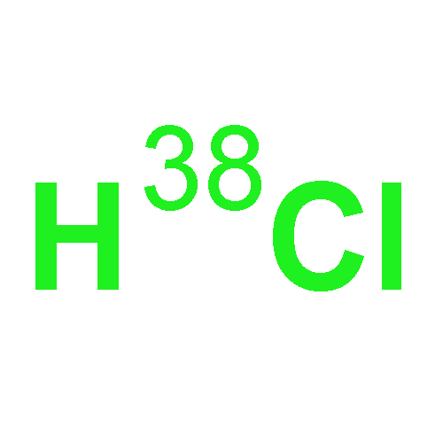 Chlorine, isotope ofmass 38, at.