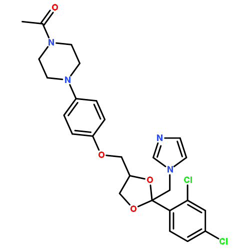 Piperazine,1-acetyl-4-[4-[[(2R,4S)-2-(2,4-dichlorophenyl)-2-(1H-imidazol-1-ylmethyl)-1,3-dioxolan-4-yl]methoxy]phenyl]-