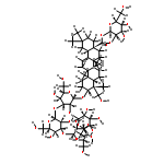 1-O-[(3beta)-3-{[beta-D-glucopyranosyl-(1?2)-[beta-D-glucopyranosyl-(1?3)-beta-D-glucopyranosyl-(1?3)]-beta-D-glucopyranosyl]oxy}-23-hydroxy-28-oxoolean-12-en-28-yl]-beta-D-glucopyranose