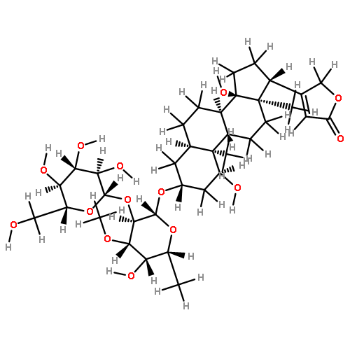 1alpha,14beta-dihydroxy-5beta-card-20(22)-enolide 3-O-[O-beta-D-glucopyranosyl-(1?2)-beta-D-digitalopyranoside]