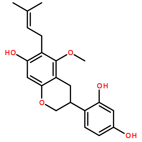 1,3-Benzenediol,4-[(3R)-3,4-dihydro-7-hydroxy-5-methoxy-6-(3-methyl-2-buten-1-yl)-2H-1-benzopyran-3-yl]-