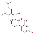 4H-1-Benzopyran-4-one,3-(2,4-dihydroxyphenyl)-2,3-dihydro-5-hydroxy-7-methoxy-6-(3-methyl-2-buten-1-yl)-,(-)-