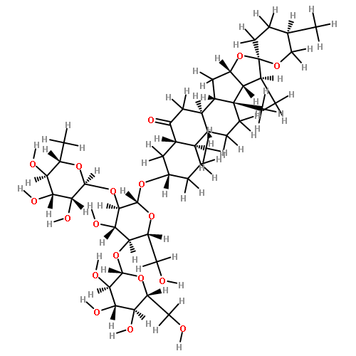 laxogenin 3-O-alpha-L-rhamnopyranosyl-(1?2)-[beta-D-glucopyranosyl-(1?4)]-beta-D-glucopyranoside