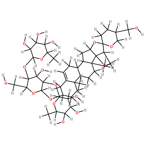 (25S)-spirost-5-en-3beta,17alpha,27-triol 3-O-[alpha-L-rhamnopyranosyl-(1->2)]-[alpha-L-rhamnopyranosyl-(1->4)]-beta-D-glucopyranoside