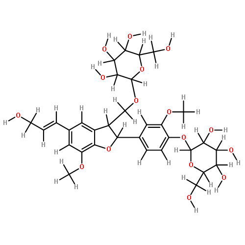 (7R,8S)-dehydrodiconiferyl alcohol 4,9-di-O-beta-D-glucopyranoside