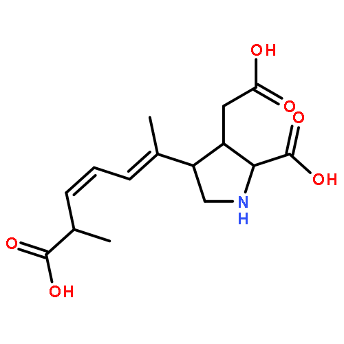 3-Pyrrolidineaceticacid, 2-carboxy-4-[(1Z,3E,5R)-5-carboxy-1-methyl-1,3-hexadien-1-yl]-,(2S,3S,4S)-