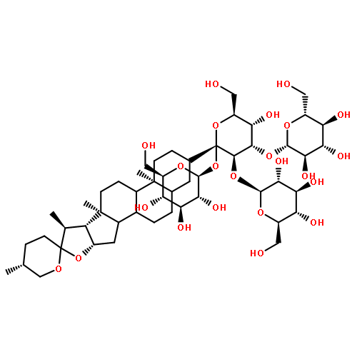 b-D-Galactopyranoside, (3b,5a,25R)-spirostan-3-yl O-b-D-glucopyranosyl-(1®2)-O-[b-D-glucopyranosyl-(1®3)]-O-b-D-glucopyranosyl-(1®4)-