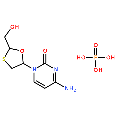 4-amino-1-[(2S,5R)-2-(hydroxymethyl)-1,3-oxathiolan-5-yl]pyrimidin-2-one; phosphoric acid