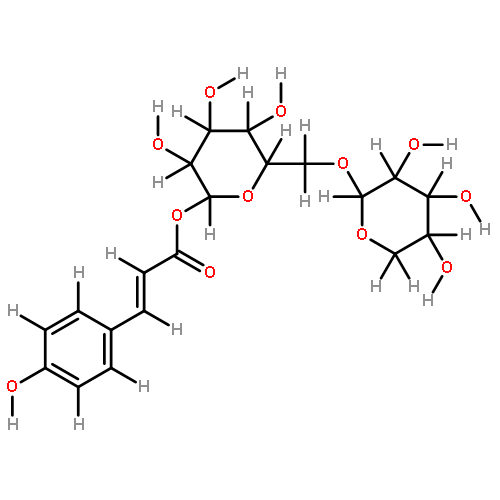 (E)-1-O-p-Coumaroyl-beta-D-xylopyranosyl-(1->6)-beta-D-glucopyranose