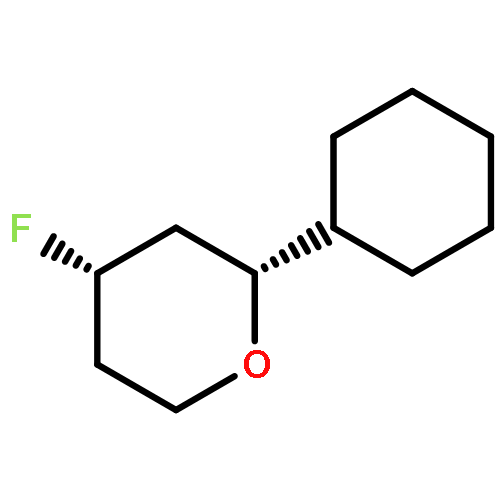 2H-Pyran, 2-cyclohexyl-4-fluorotetrahydro-, cis-