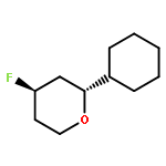 2H-Pyran, 2-cyclohexyl-4-fluorotetrahydro-, trans-