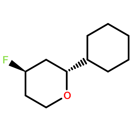 2H-Pyran, 2-cyclohexyl-4-fluorotetrahydro-, trans-