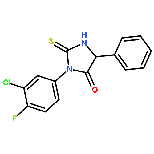 4-Imidazolidinone, 3-(3-chloro-4-fluorophenyl)-5-phenyl-2-thioxo-, (±)-