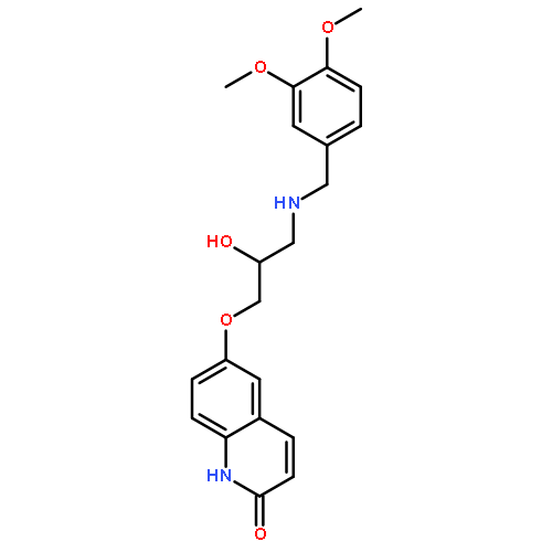 2(1H)-Quinolinone,6-[3-[[(3,4-dimethoxyphenyl)methyl]amino]-2-hydroxypropoxy]-