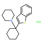 Piperidine, 1-(1-benzo[b]thien-2-ylcyclohexyl)-, hydrochloride