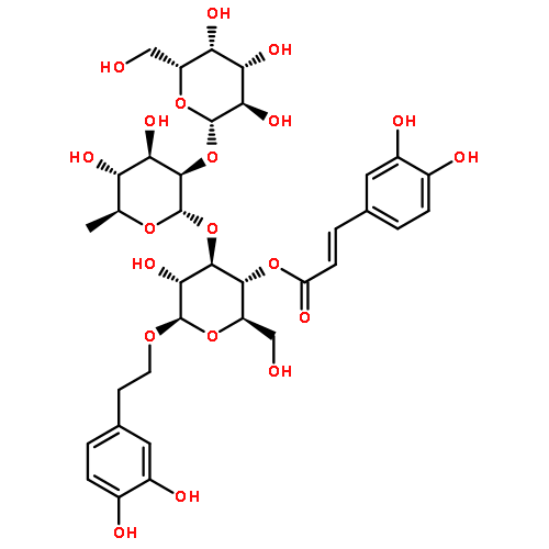 b-D-Glucopyranoside,2-(3,4-dihydroxyphenyl)ethyl O-b-D-galactopyranosyl-(1®2)-O-6-deoxy-a-L-mannopyranosyl-(1®3)-, 4-[(2E)-3-(3,4-dihydroxyphenyl)-2-propenoate]