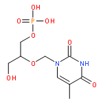 2,4(1H,3H)-Pyrimidinedione,1-[[1-(hydroxymethyl)-2-(phosphonooxy)ethoxy]methyl]-5-methyl-