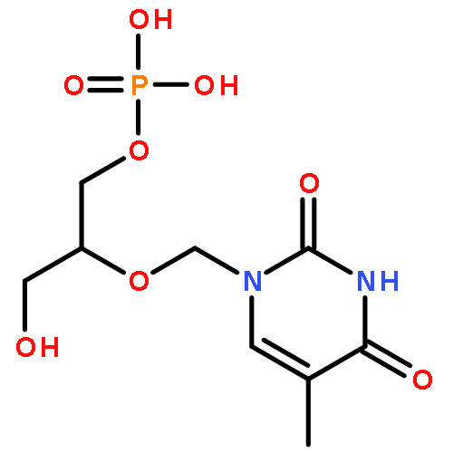 2,4(1H,3H)-Pyrimidinedione,1-[[1-(hydroxymethyl)-2-(phosphonooxy)ethoxy]methyl]-5-methyl-