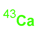 Calcium, isotope ofmass 43