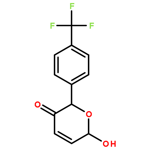 2H-Pyran-3(6H)-one, 6-hydroxy-2-[4-(trifluoromethyl)phenyl]-