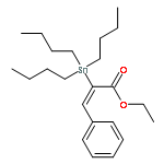 2-Propenoic acid, 3-phenyl-2-(tributylstannyl)-, ethyl ester, (E)-