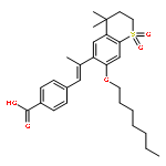 Benzoic acid,4-[(1E)-2-[7-(heptyloxy)-3,4-dihydro-4,4-dimethyl-1,1-dioxido-2H-1-benzothiopyran-6-yl]-1-propen-1-yl]-