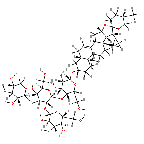 (3beta,5alpha,25S)-spirost-7(8)-en-3-yl O-beta-D-glucopyranosyl-(1?2)-O-[beta-D-xylopyranosyl-(1?3)]-O-beta-D-glucopyranosyl-(1?4)-beta-D-galactopyranoside