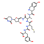 Phenylalanine,N-[[[1-[[[1-[[[[dihydro-3-hydroxy-5-(tetrahydro-2,4-dioxo-1(2H)-pyrimidinyl)-2(3H)-furanylidene]methyl]amino]carbonyl]-2-[methyl[(1,2,3,4-tetrahydro-6-hydroxy-3-isoquinolinyl)carbonyl]amino]propyl]amino]carbonyl]-3-(methylthio)propyl]amino]carbonyl]-3-hydroxy-