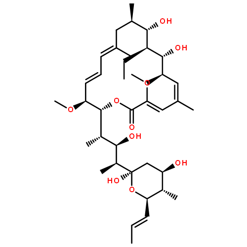 Oxacyclooctadeca-3,5,13,15-tetraen-2-one,9-ethyl-8,10-dihydroxy-18-[(1S,2R,3S)-2-hydroxy-1-methyl-3-[(2R,4R,5S,6R)-tetrahydro-2,4-dihydroxy-5-methyl-6-(1E)-1-propen-1-yl-2H-pyran-2-yl]butyl]-3,17-dimethoxy-5,7,11,13-tetramethyl-,(3Z,5E,7R,8R,9S,10S,11R,13E,15E,17S,18R)-