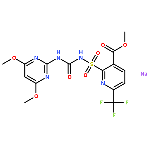 3-Pyridinecarboxylicacid,2-[[[[(4,6-dimethoxy-2-pyrimidinyl)amino]carbonyl]amino]sulfonyl]-6-(trifluoromethyl)-,methyl ester, sodium salt (1:1)