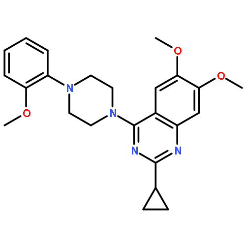 2-cyclopropyl-6,7-dimethoxy-4-(4-(2-methoxyphenyl)piperazin-1-yl)quinazoline