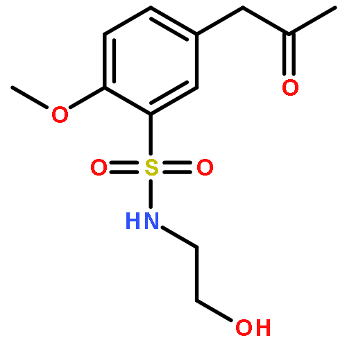 Benzenesulfonamide, N-(2-hydroxyethyl)-2-methoxy-5-(2-oxopropyl)-