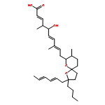 10-(2-butyl-2-hexa-2,4-dienyl-8-methyl-1,10-dioxaspiro[4.5]decan-9-yl)-5-hydroxy-4,8-dimethyldeca-2,6,8-trienoic Acid