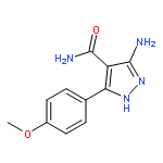 1H-Pyrazole-4-carboxamide, 3-amino-5-(4-methoxyphenyl)-