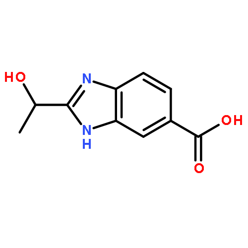 1H-Benzimidazole-5-carboxylic acid, 2-(1-hydroxyethyl)-