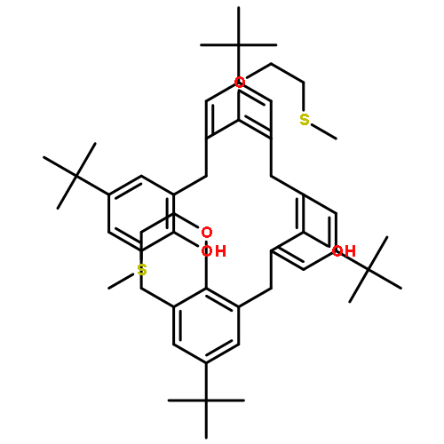 Pentacyclo[19.3.1.13,7.19,13.115,19]octacosa-1(25),3,5,7(28),9,11,13(27),15,17,19(26),21,23-dodecaene-25,27-diol,5,11,17,23-tetrakis(1,1-dimethylethyl)-26,28-bis[2-(methylthio)ethoxy]-