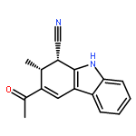 1H-Carbazole-1-carbonitrile, 3-acetyl-2,9-dihydro-2-methyl-, cis-