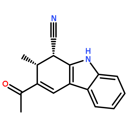 1H-Carbazole-1-carbonitrile, 3-acetyl-2,9-dihydro-2-methyl-, cis-