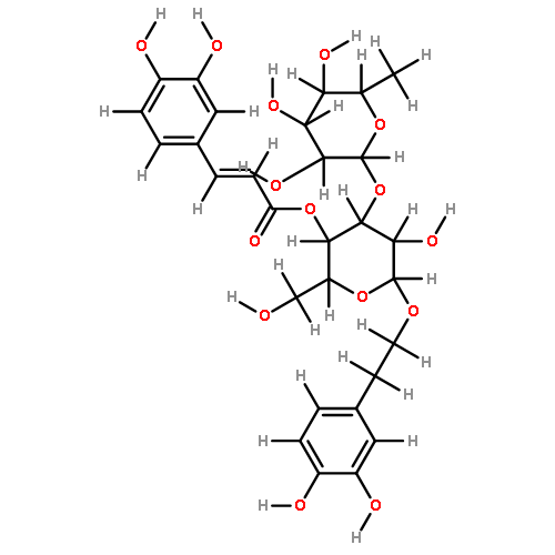 2-(3,4-dihydroxyphenyl)ethyl 4-O-(E,Z)-caffeoyl-3-O-(alpha-L-rhamnopyranosyl)-beta-D-glucopyranose