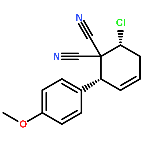 3-Cyclohexene-1,1-dicarbonitrile, 6-chloro-2-(4-methoxyphenyl)-, cis-