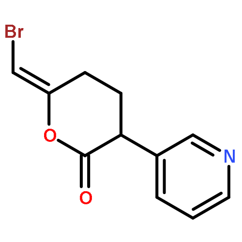 2H-Pyran-2-one, 6-(bromomethylene)tetrahydro-3-(3-pyridinyl)-, (E)-