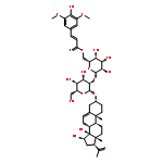 Pregn-5-en-20-one,14,15-dihydroxy-3-[[2-O-[6-O-[(2E)-3-(4-hydroxy-3,5-dimethoxyphenyl)-1-oxo-2-propen-1-yl]-b-D-glucopyranosyl]-b-D-glucopyranosyl]oxy]-, (3b,14b,15b)-