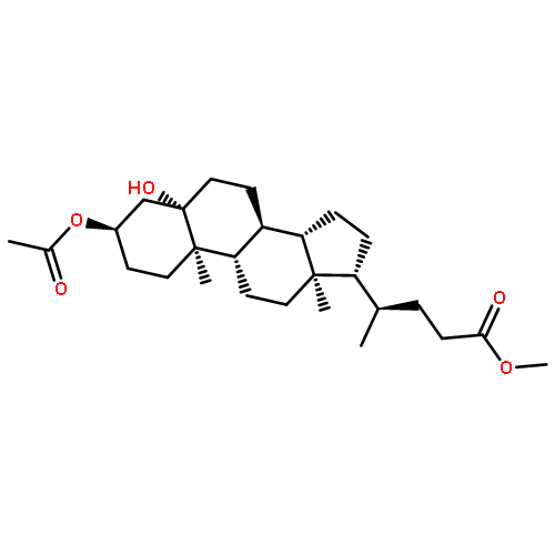 Cholan-24-oic acid, 3-(acetyloxy)-5-hydroxy-, methyl ester, (3a,5b)-