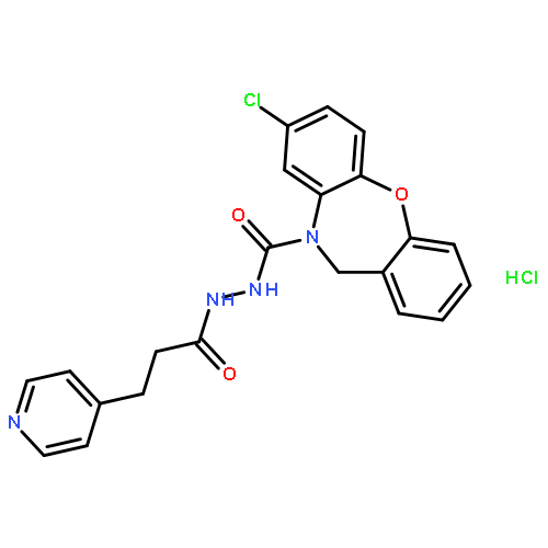 Dibenz[b,f][1,4]oxazepine-10(11H)-carboxylicacid, 8-chloro-, 2-[1-oxo-3-(4-pyridinyl)propyl]hydrazide, hydrochloride (1:1)