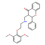 4H-1-Benzopyran-4-one,3-[[[2-(2,6-dimethoxyphenoxy)ethyl]amino]methyl]-2,3-dihydro-2-phenyl-