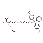 Phosphoramidous acid,bis(1-methylethyl)-,2-[2-[2-[bis(4-methoxyphenyl)phenylmethoxy]ethoxy]ethoxy]ethyl 2-cyanoethylester (9CI)